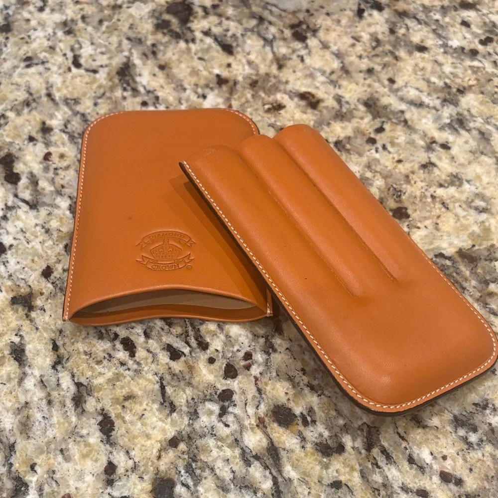 Diamond Supply Co. Orange Leather Sleeve for Cigars